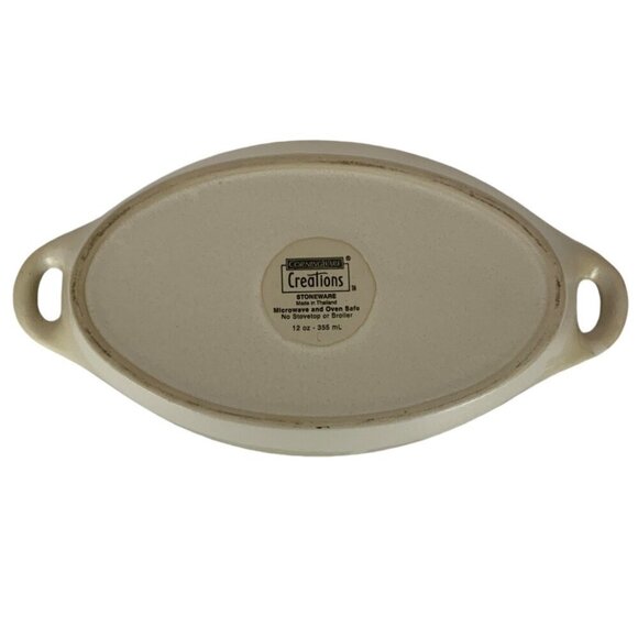 Corningware Creations Stoneware 12 oz Oval Au Gratin Baking Dish Casserole - Picture 5 of 6